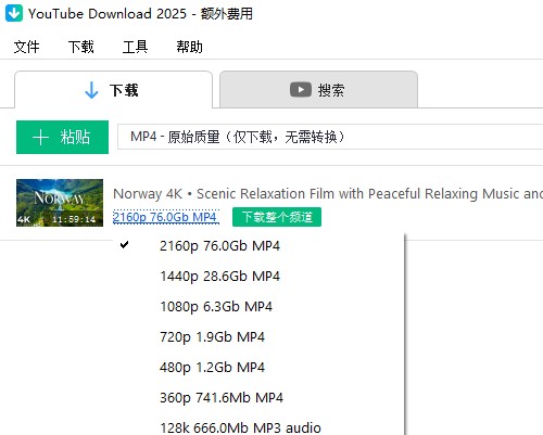 YouTube免费下载工具
